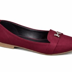 Royal Maroon Charm Flats